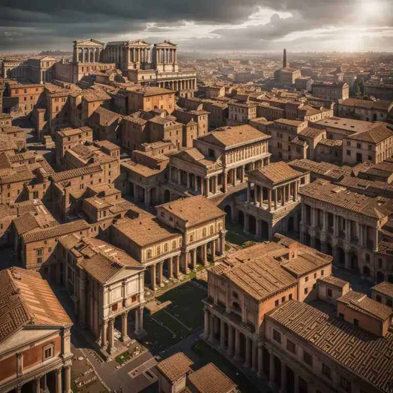 Visual representation of "decadence" - The period of decline in a society, culture or civilization