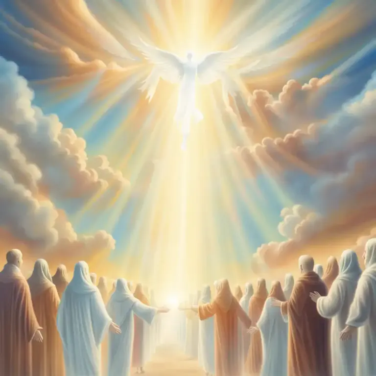 Visual representation of "eternal" - Relating to spiritual or divine matters that are believed to last forever
