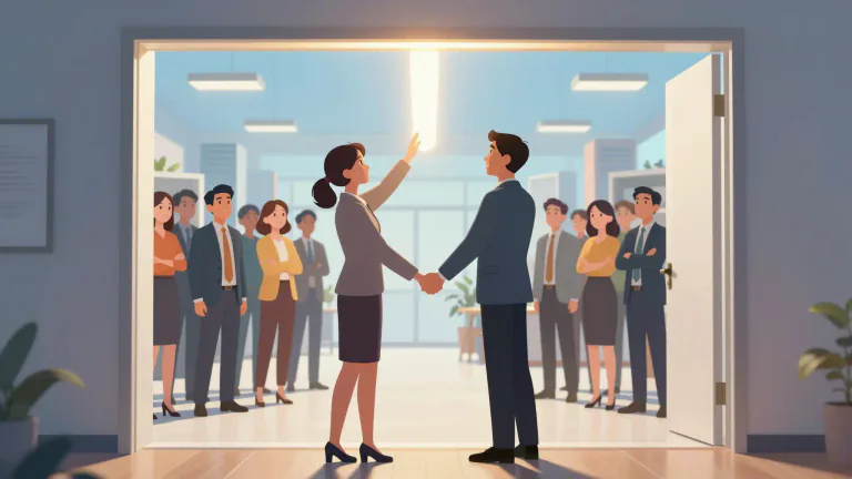 Visual representation of "step forward" - To make progress or improvement