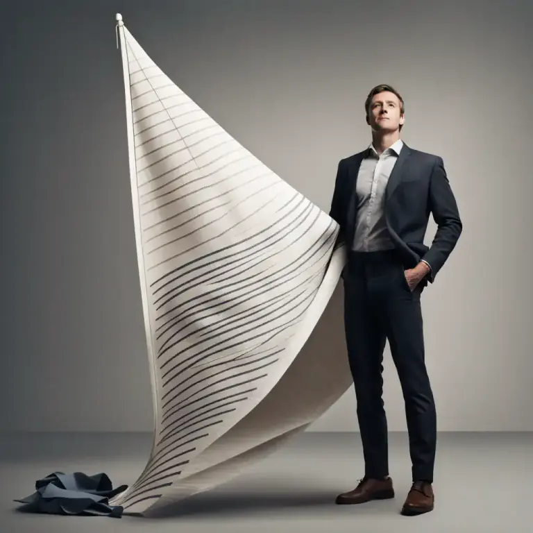 Visual representation of "take the wind out of somebody’s sails" - To make someone lose confidence or become less likely to succeed