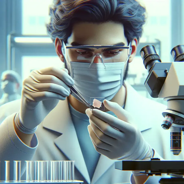 Visual representation of "swatch" - A sample of tissue or other material for medical or scientific analysis