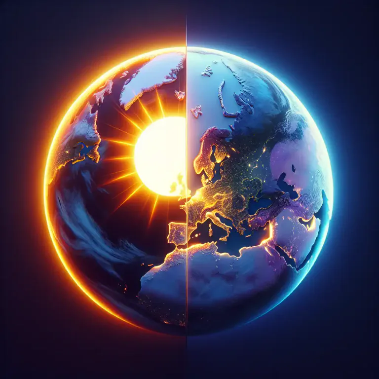 Visual representation of "diurnal" - Relating to or happening in a period of approximately one day