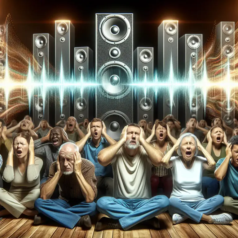 Visual representation of "deafen" - To overwhelm with noise