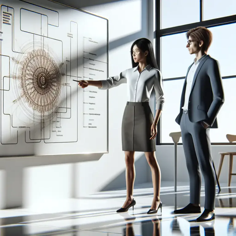 Visual representation of "description" - The action of defining something.