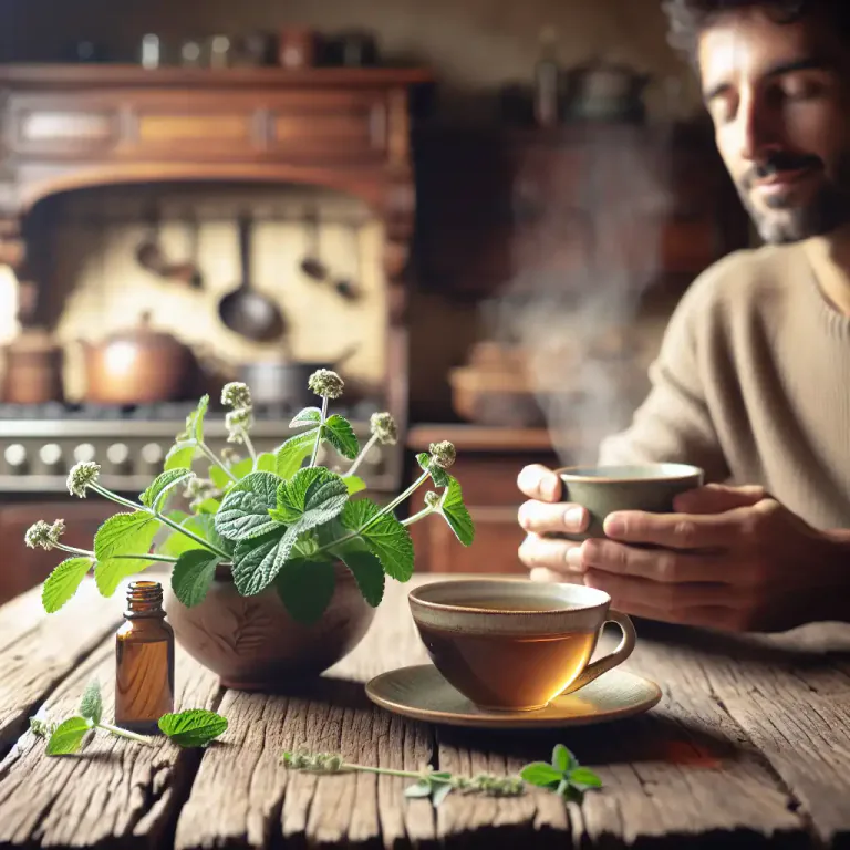 Visual representation of "verbena" - A tea or a drink made from a type of Verbena plant which is believed to have medical benefits