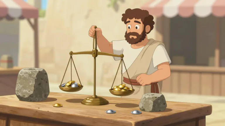 Visual representation of "mina" - A historical unit of weight used in ancient Greece, roughly equivalent to 1.4 kilograms or 100 drachmas.