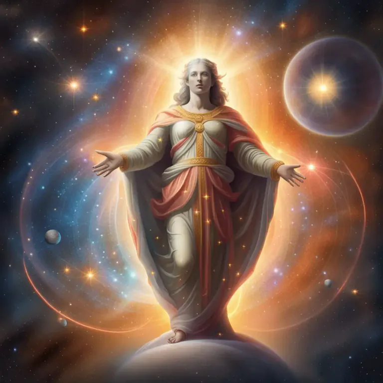 Visual representation of "creator" - God, or a god, considered as the one who caused everything in the universe to exist