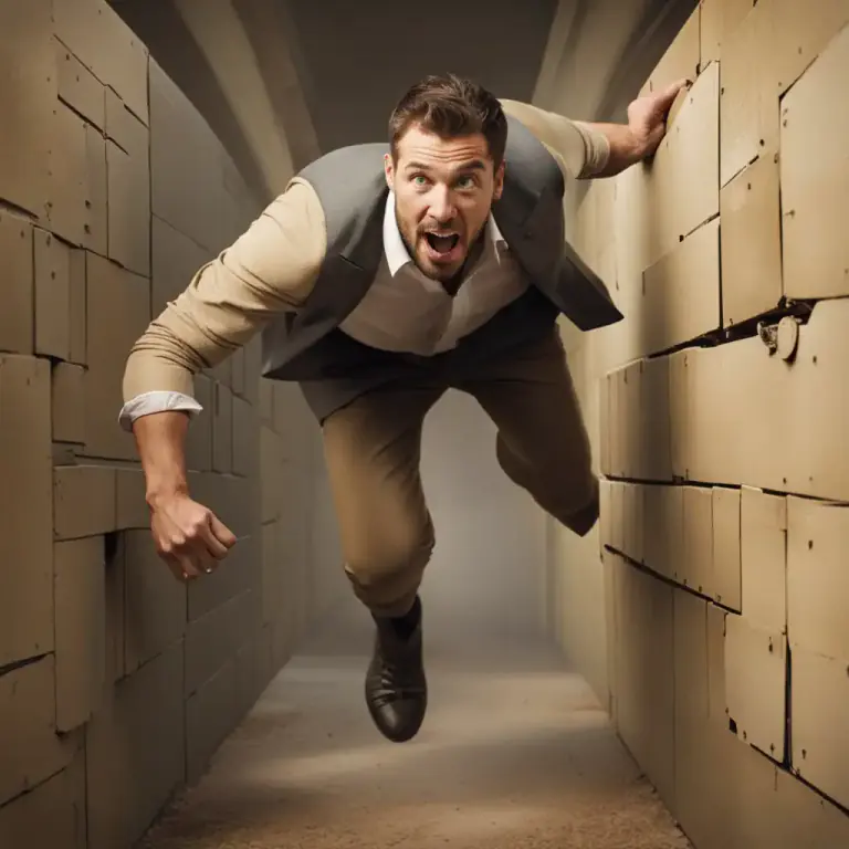 Visual representation of "slip out" - to escape or avoid something