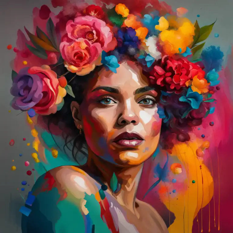 Visual representation of "feminine" - The condition or nature of being a woman.
