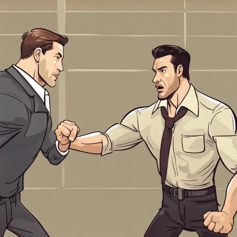 Visual representation of "stay your hand" - To stop oneself from doing something
