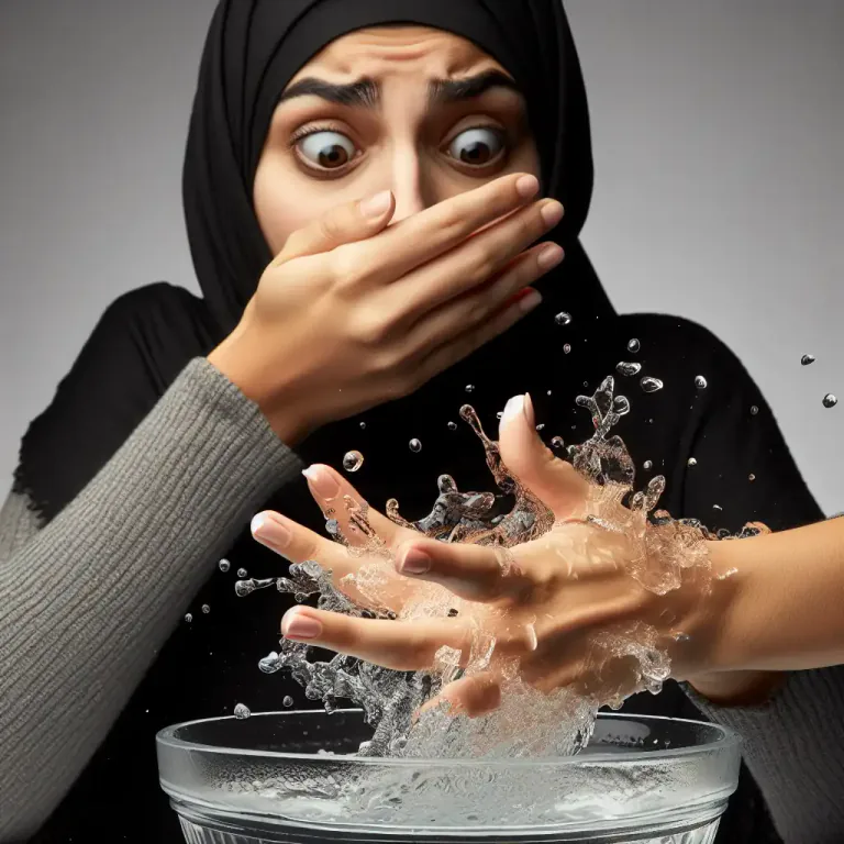 Visual representation of "plunge" - To put something into liquid quickly.