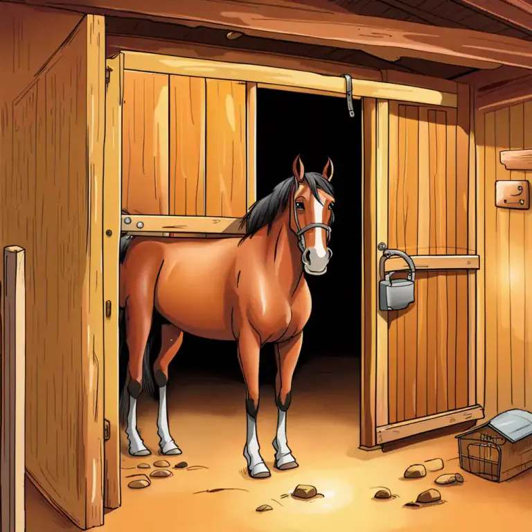 Visual representation of "close, lock, etc. the stable door after the horse has bolted" - To try to prevent or rectify a problem after the damage has already been done.