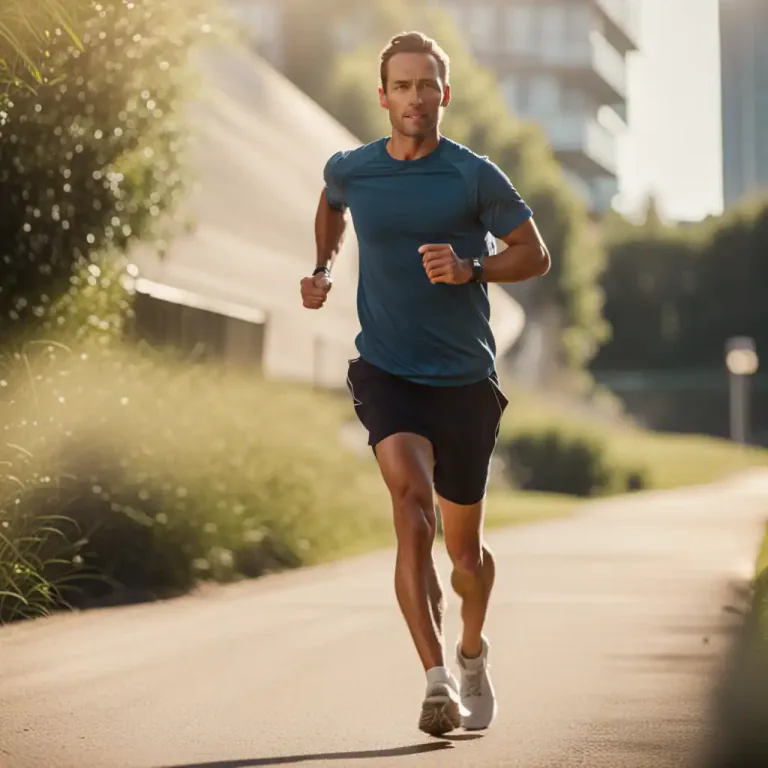Visual representation of "jog" - An act of running at a slow or moderate speed