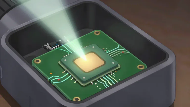 Visual representation of "photodetector" - A photodetector is a device that senses and responds to light by converting it into an electrical signal.