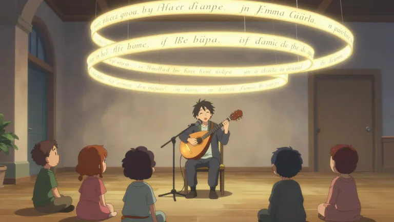 Visual representation of "refrain" - Phrase or verse repeating at intervals in a song or poem.