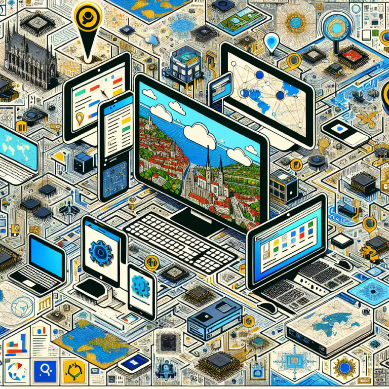 Visual representation of "mashup" - In computing, it's when various types of software or features from different sources are combined digitally to create a new product.