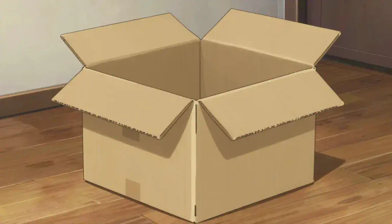 Visual representation of "box" - A container made of rigid material to hold things
