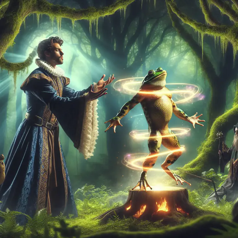 Visual representation of "bewitch" - To cast a spell on someone or something