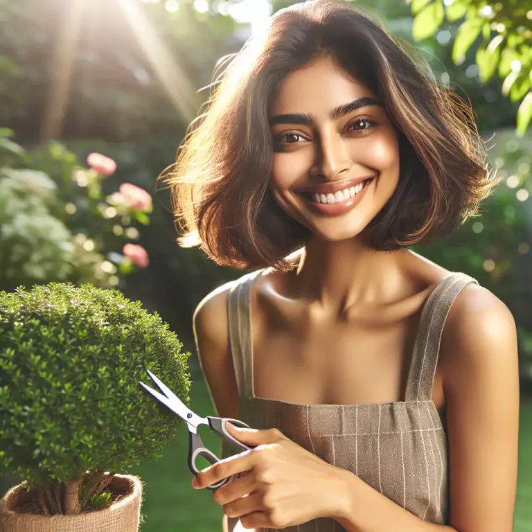 Visual representation of "clip" - To cut or trim something, normally hair or shrubs.