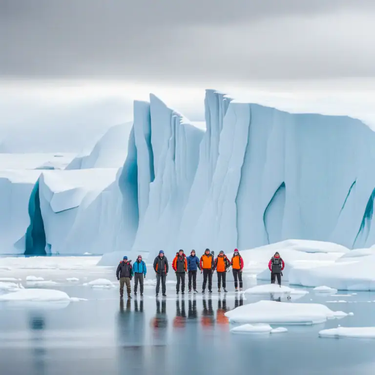 Visual representation of "antarctic" - The area around the Earth south of the Antarctic Circle
