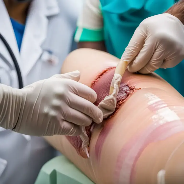 Visual representation of "bring something to a head" - To cause an infected area of the body to produce pus.