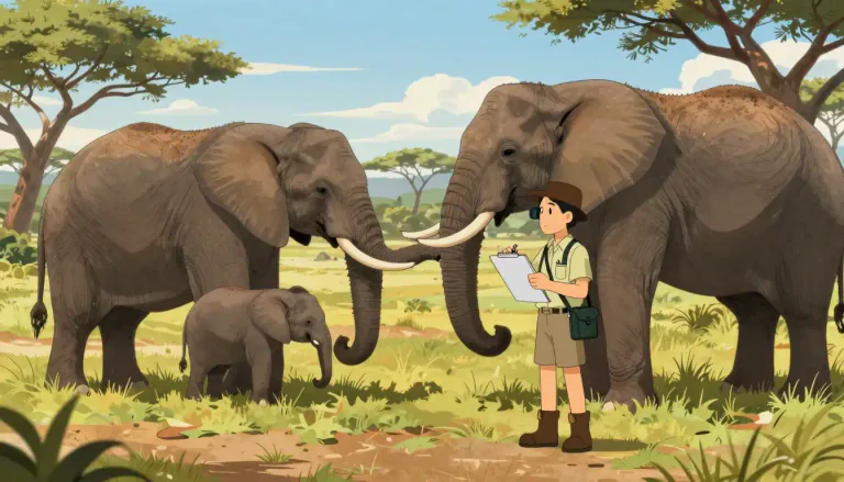 Visual representation of "zoologist" - A scientist who studies animals and their behavior