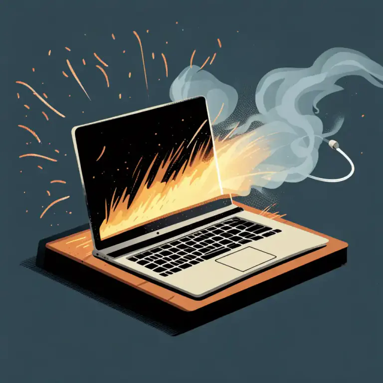 Visual representation of "go bang" - To suddenly fail or stop working