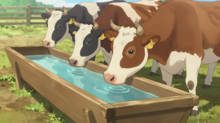 Visual representation of "trough" - A long container from which animals eat or drink
