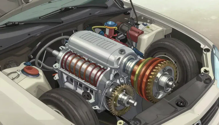 Visual representation of "motor" - A machine that creates power to make something move