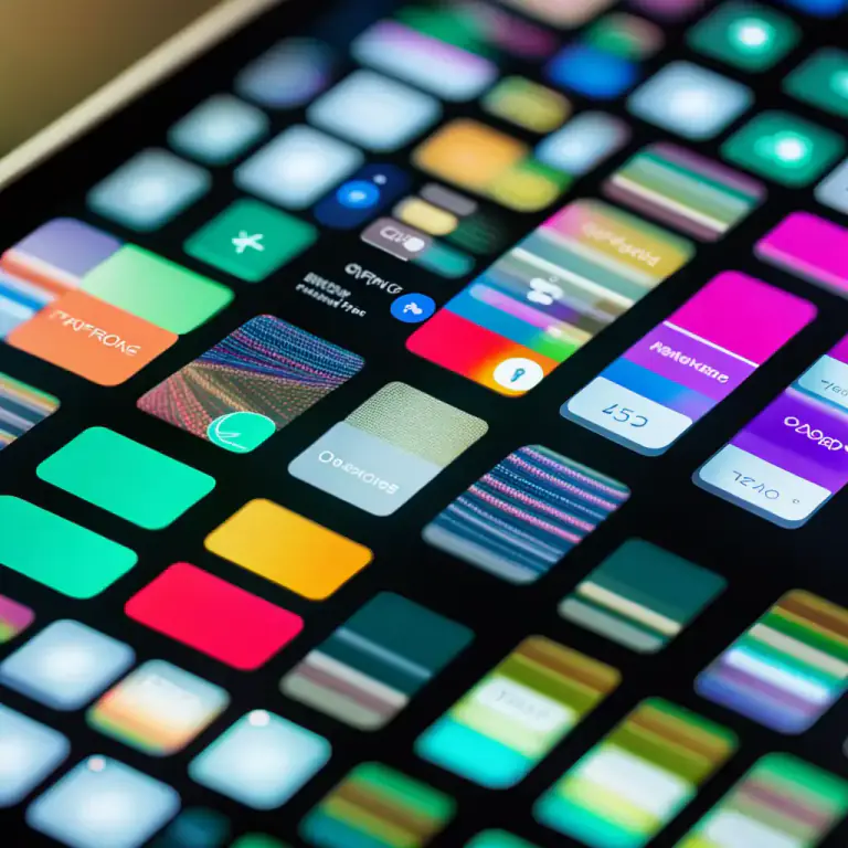Visual representation of "tile" - One of the frames or squares that together make up a larger display on a computer screen or smartphone.