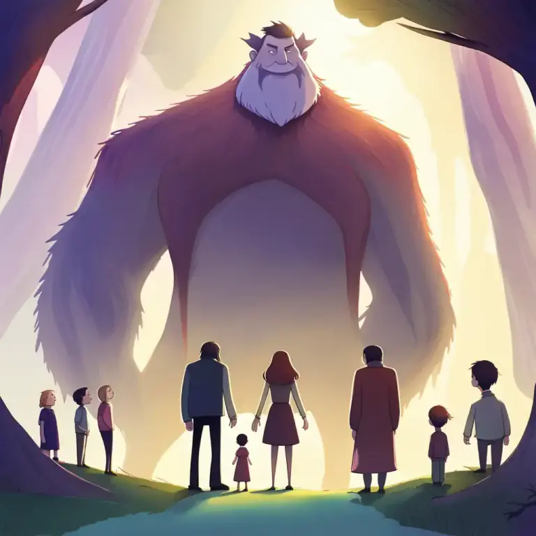 Visual representation of "giant" - A mythical creature who looks like a very large human