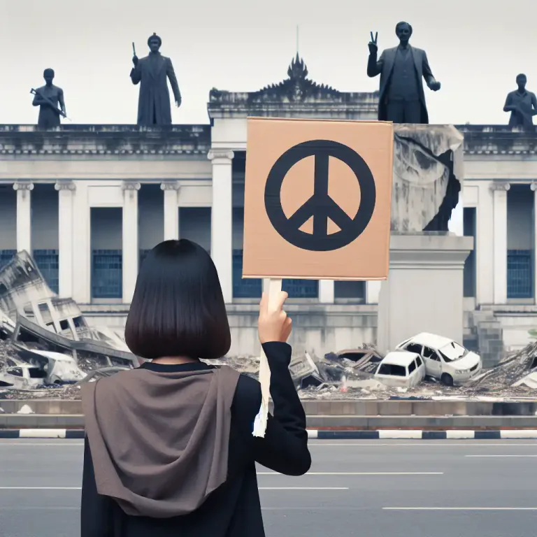 Visual representation of "anarchic" - Relating to or supporting anarchy, a political theory favoring the elimination of governments or governmental restraint.