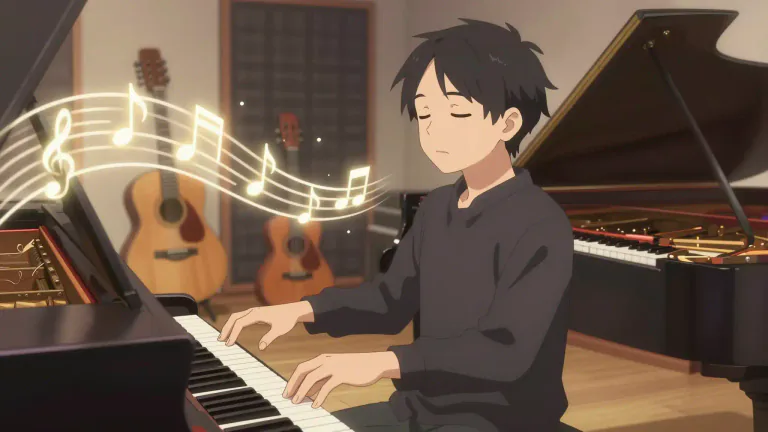 Visual representation of "melodist" - A person who composes melodies for songs or pieces of music.