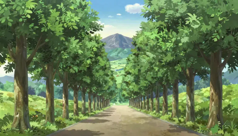 Visual representation of "vista" - A view or prospect, especially one seen through a long, narrow avenue or passage, as between rows of trees or houses.