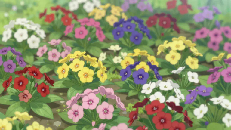 Visual representation of "polyanthus" - A type of plant with many flowers of different colors, usually blooming in spring