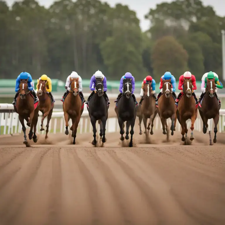 Visual representation of "sixth" - In horseracing, it is the horse that finishes in sixth place.