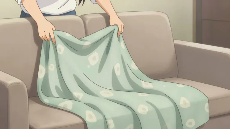 Visual representation of "drape" - To cover or decorate something with cloth or clothes