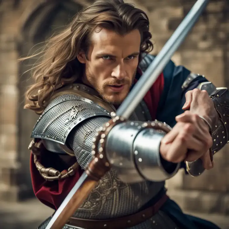 Visual representation of "run through" - to pierce or stab something or someone with a sharp object