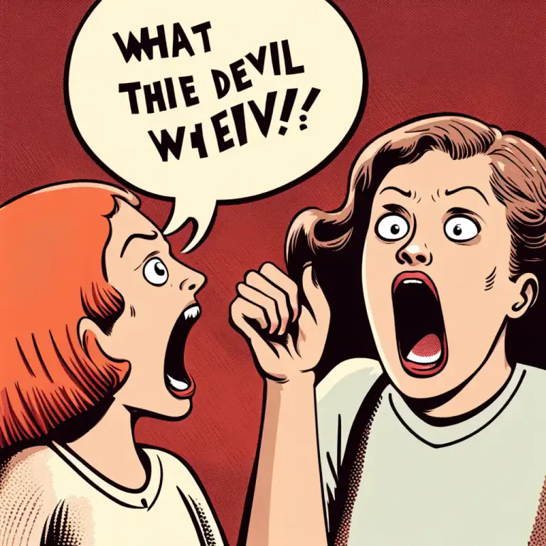 Visual representation of "the devil" - Used in exclamations of annoyance or anger
