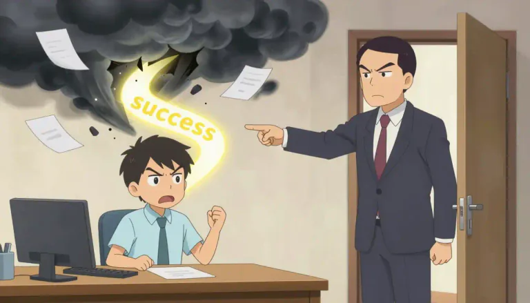 Visual representation of "counterproductive" - Something that has an opposite result to what was intended or wanted