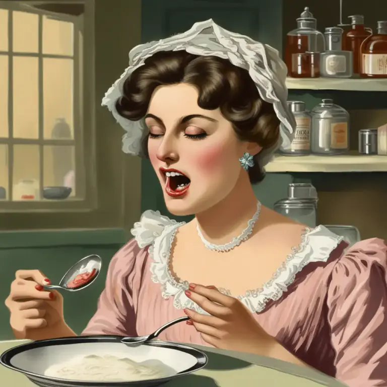 Visual representation of "down the hatch" - To swallow something, especially food or drink