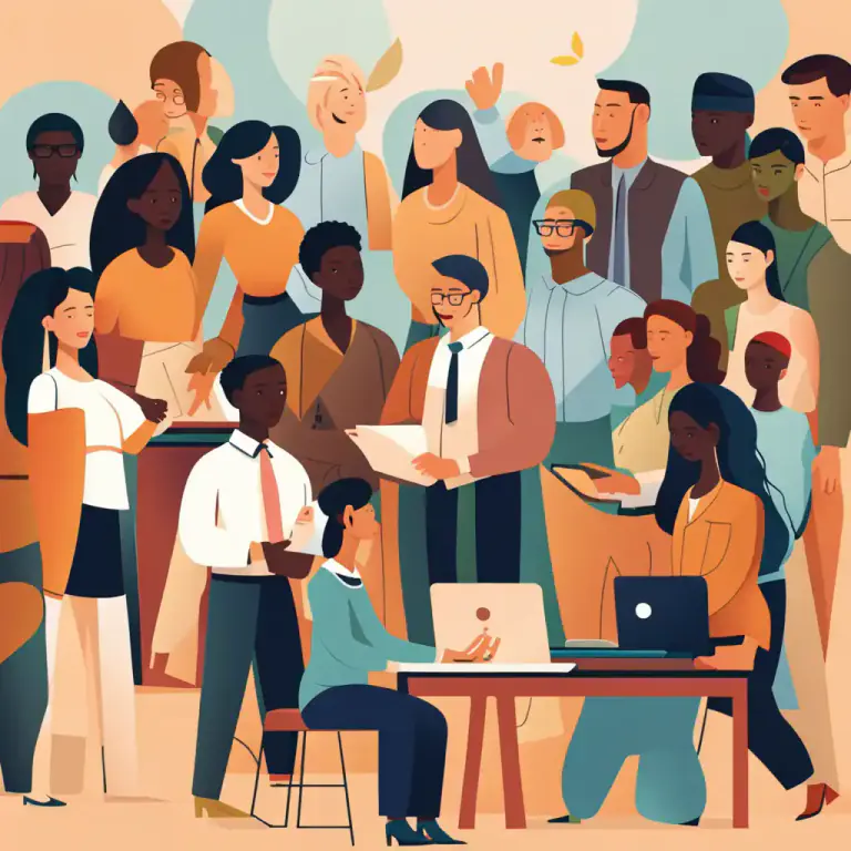 Visual representation of "diverse" - Relating to the inclusion of people from all races or genders in a group or organization.