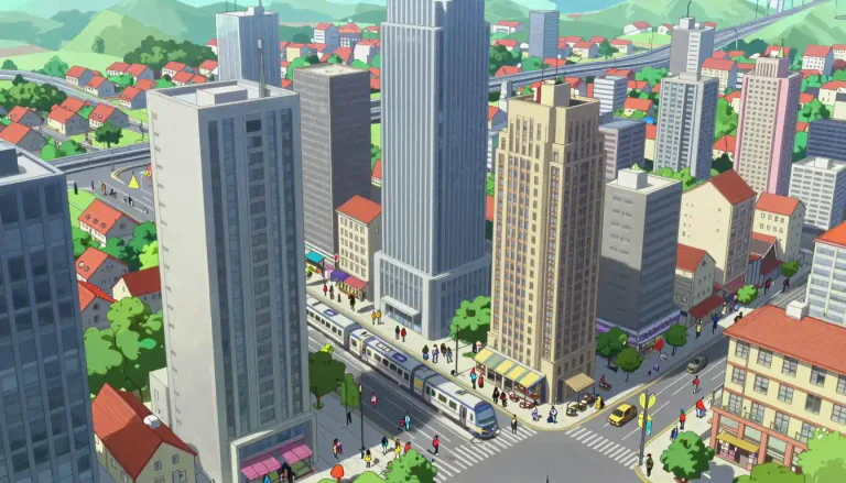 Visual representation of "metropolitan" - Relating to a large city, its surrounding areas, and its culture