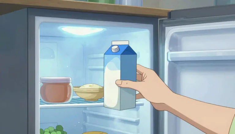 Visual representation of "refrigerate" - To make or keep something, typically food or drink, cold by placing it in a refrigerator.