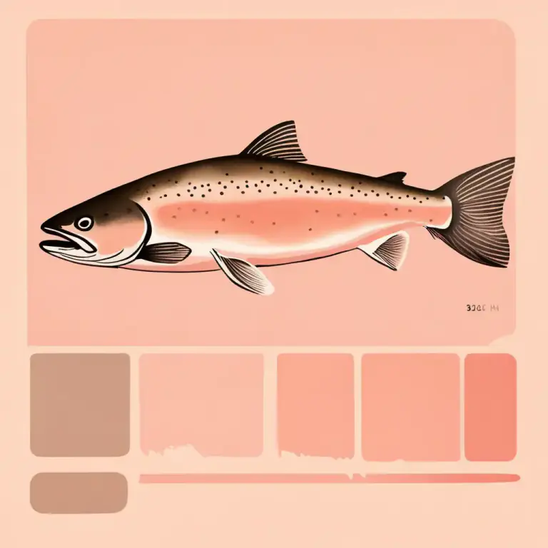Visual representation of "salmon pink" - A light pink color similar to the color of a salmon fish.