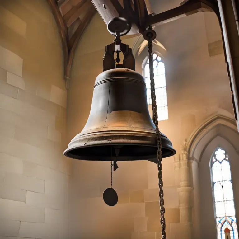 Visual representation of "ringer" - A bell in a church that is rung to announce events