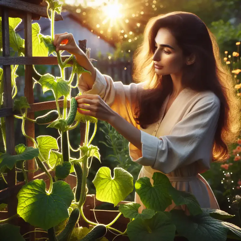 Visual representation of "trellis" - To train or support a plant using a trellis.