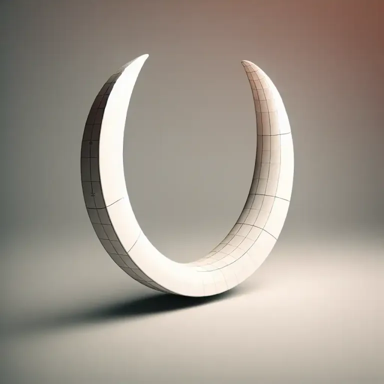 Visual representation of "parabolic" - Describing a mathematical line or shape that curves like the path of something thrown into the air and falling back down.