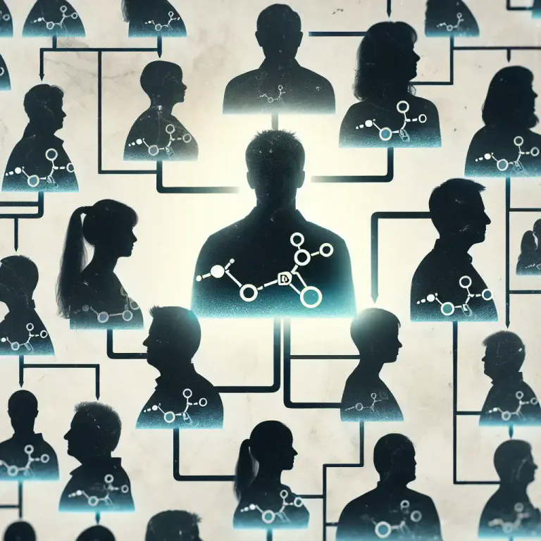 Visual representation of "familial" - A disease or condition that is common in a particular family