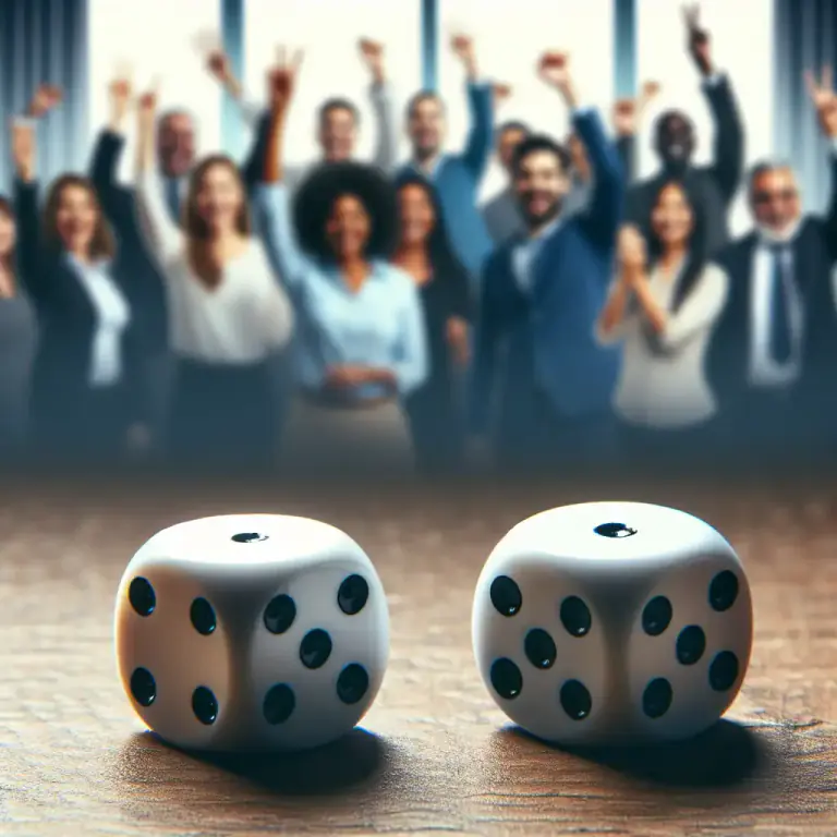 Visual representation of "seven" - In dice, the outcome of a throw in which the face of one die shows a one and the other shows a six.